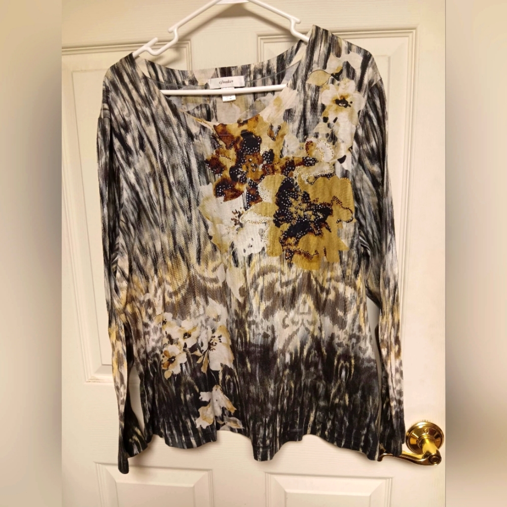 CJ Banks Long Sleeve Top EUC